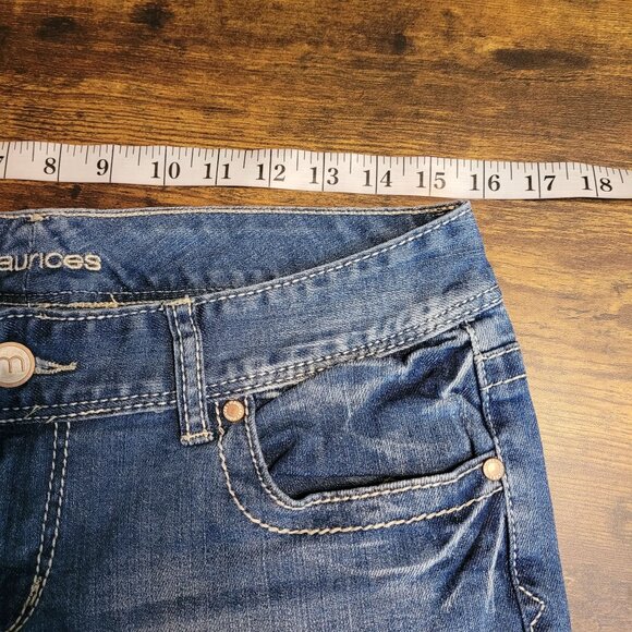 Maurices Jeans Size 10 R Low Rise Bootcut Thick Stitch Medium Light Wash NWOT - Picture 5 of 10